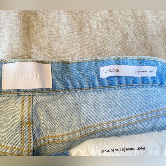 Frame Denim Le Italiene Denim MidMaxi Skirt - Picture 4 of 16